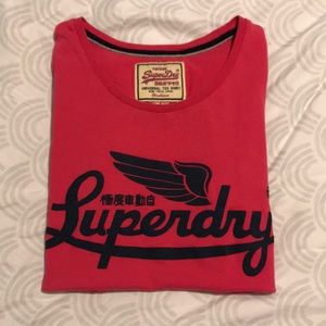 Deep pink original medium superdry T-shirt